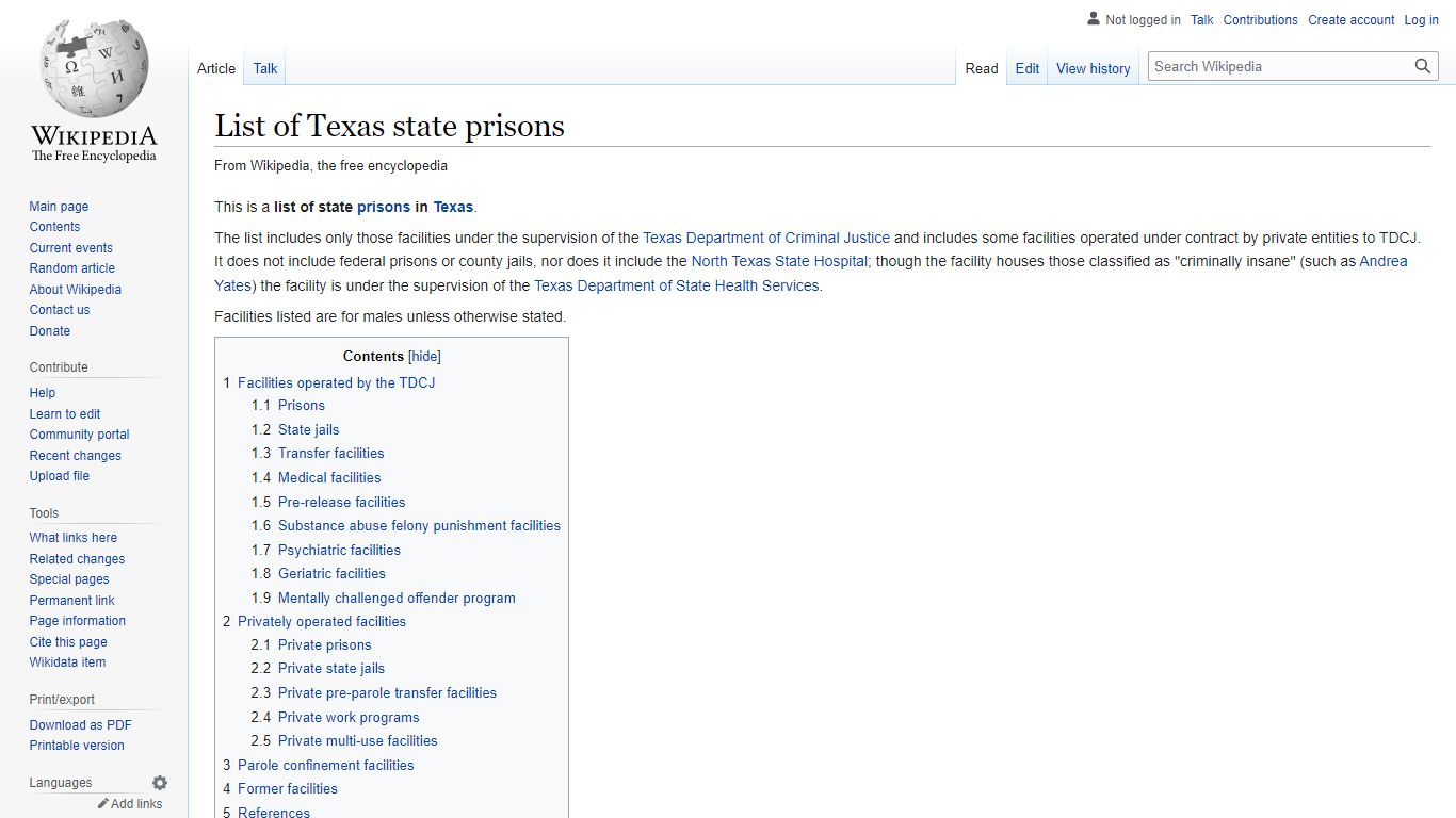 List of Texas state prisons - Wikipedia